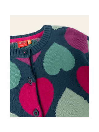 Vie Cardigan Hearts Jacquard