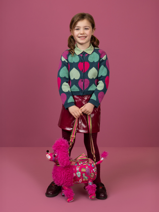 Vie Cardigan Hearts Jacquard