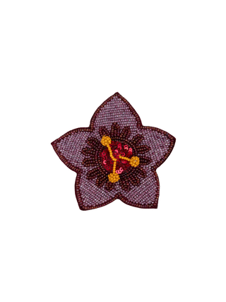 Flower Brosche Beet Red