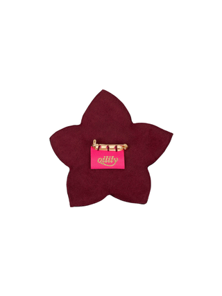 Flower Brosche Beet Red