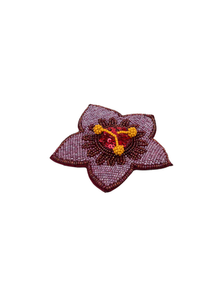 Flower Brosche Beet Red