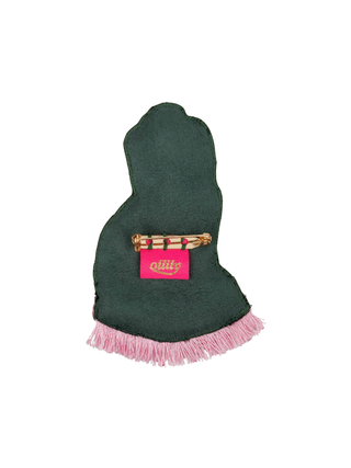 Dog Brosche Deep Teal