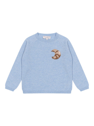 Kaschmirpullover Croissant - Hellblau