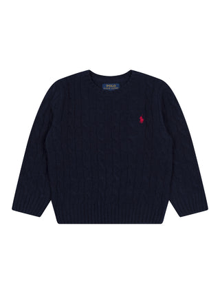 Pullover im Zopfstrick-Design - Navy