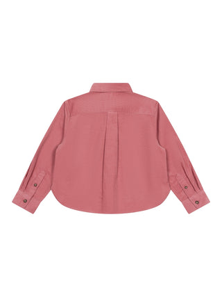 Baumwollcord-Set aus Hemd und Culotte - Rosa