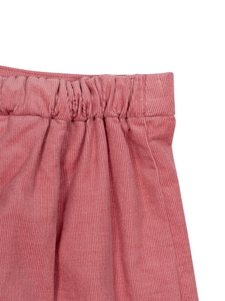 Baumwollcord-Set aus Hemd und Culotte - Rosa