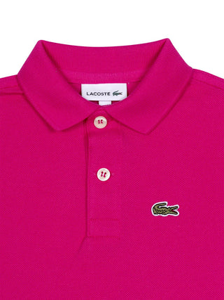 Piqué-Poloshirt mit Logo - Magenta