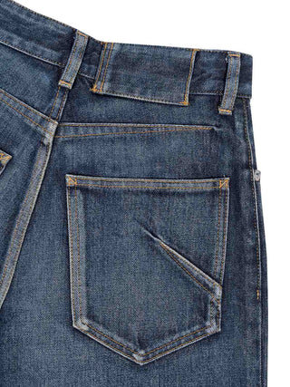 Palazzo Hose in blauem Denim