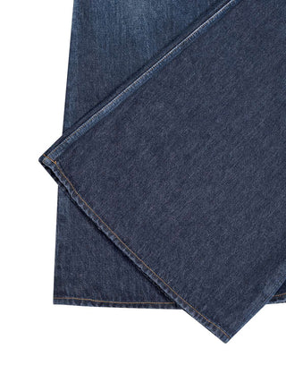 Palazzo Hose in blauem Denim