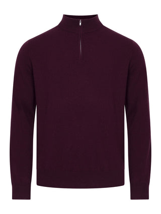 Half Zip Pullover in Bordeaux