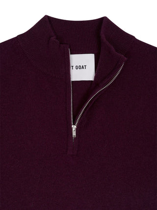 Half Zip Pullover in Bordeaux