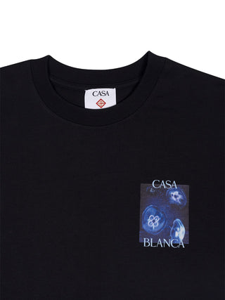 Meduse Print T-Shirt in Schwarz