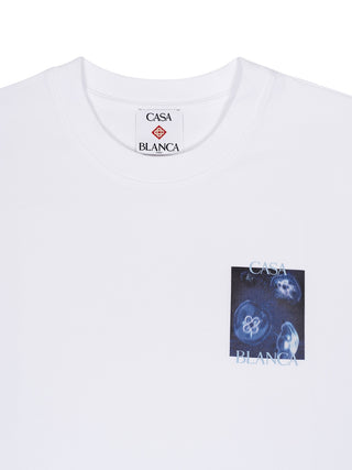 Meduse Print T-Shirt in Weiß
