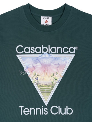 Tennis Club Icon Printed Classic T-Shirt in Grün