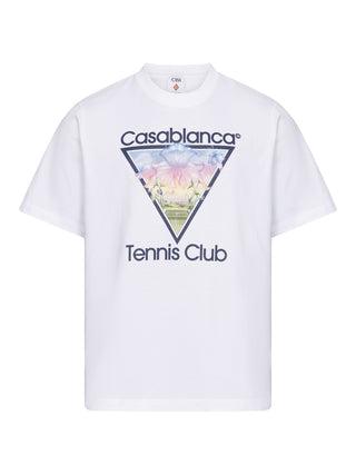 Tennis Club Icon Printed Classic T-Shirt in Weiß