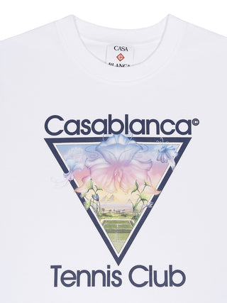 Tennis Club Icon Printed Classic T-Shirt in Weiß