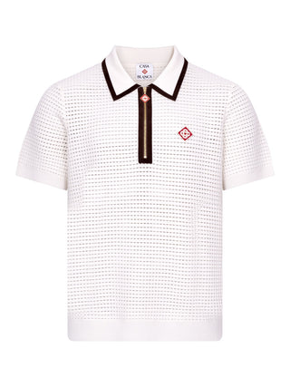 Poloshirt Waffle Stitch in Creme