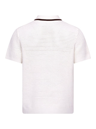 Poloshirt Waffle Stitch in Creme
