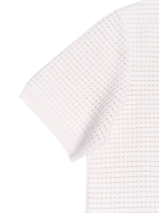 Poloshirt Waffle Stitch in Creme