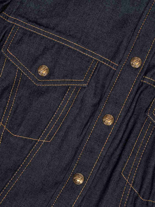 Denim Corset Midi-Kleid