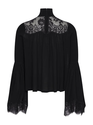 Valiant Lace Bluse in Schwarz