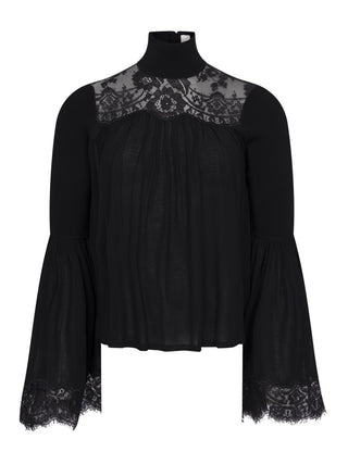 Valiant Lace Bluse in Schwarz