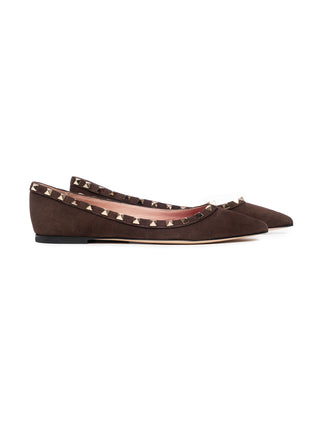 Velour-Ballerinas Rockstud