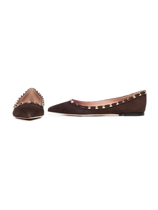 Velour-Ballerinas Rockstud