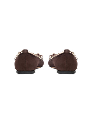 Velour-Ballerinas Rockstud