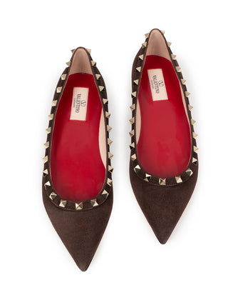 Velour-Ballerinas Rockstud