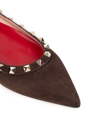 Velour-Ballerinas Rockstud