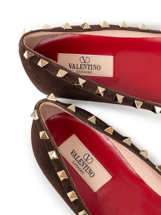 Velour-Ballerinas Rockstud