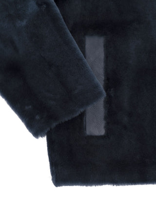 Lammfelljacke mit Kapuze