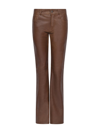 Flora Silky Lederhose in Tan