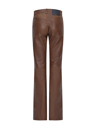 Flora Silky Lederhose in Tan