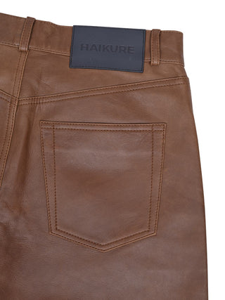 Flora Silky Lederhose in Tan