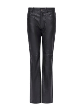 Flora Silky Lederhose in Schwarz