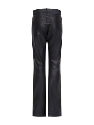 Flora Silky Lederhose in Schwarz