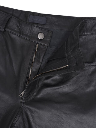 Flora Silky Lederhose in Schwarz