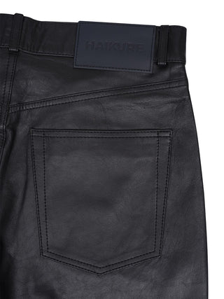 Flora Silky Lederhose in Schwarz