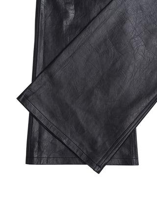 Flora Silky Lederhose in Schwarz