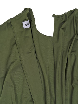 Maxikleid aus Jersey in Olive