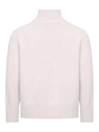 Rollkragenpullover aus Kaschmir in Chalk