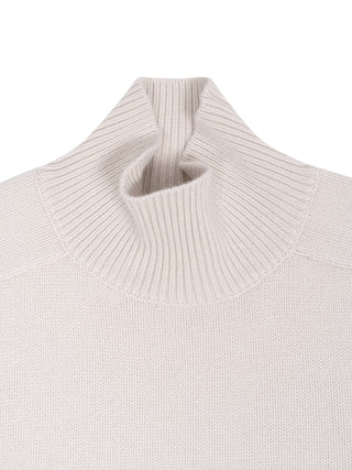 Rollkragenpullover aus Kaschmir in Chalk