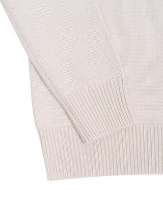 Rollkragenpullover aus Kaschmir in Chalk