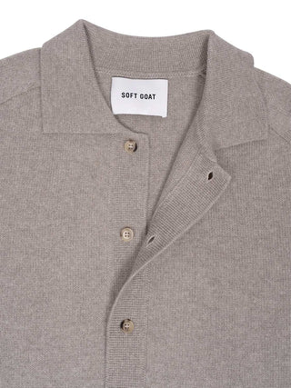 Poloshirt aus Kaschmir in Greige