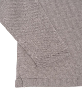 Poloshirt aus Kaschmir in Greige