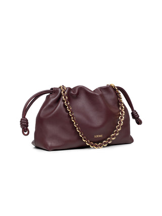 Mittelgroße Flamenco Tasche aus samtigem Nappa-Lammleder