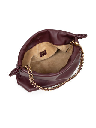 Mittelgroße Flamenco Tasche aus samtigem Nappa-Lammleder