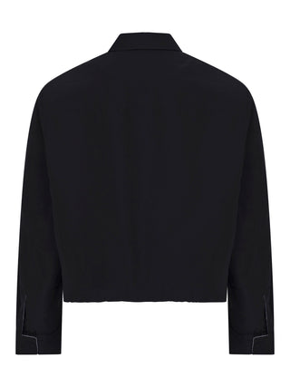Jacke mit Reißverschluss aus technischer Baumwolle